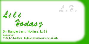 lili hodasz business card